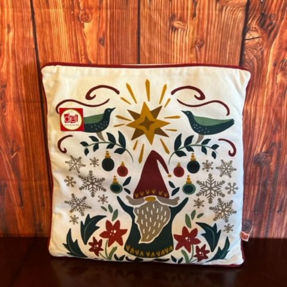 Holiday Gnome Decorative cushion‎  Pillow By DEI christmas home decoration